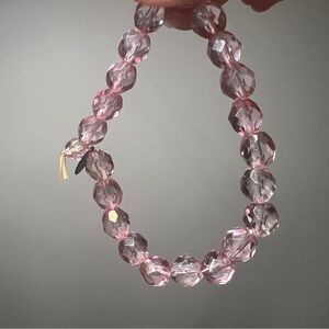 Furla Pink Crystal Beaded Stretch Bracelet